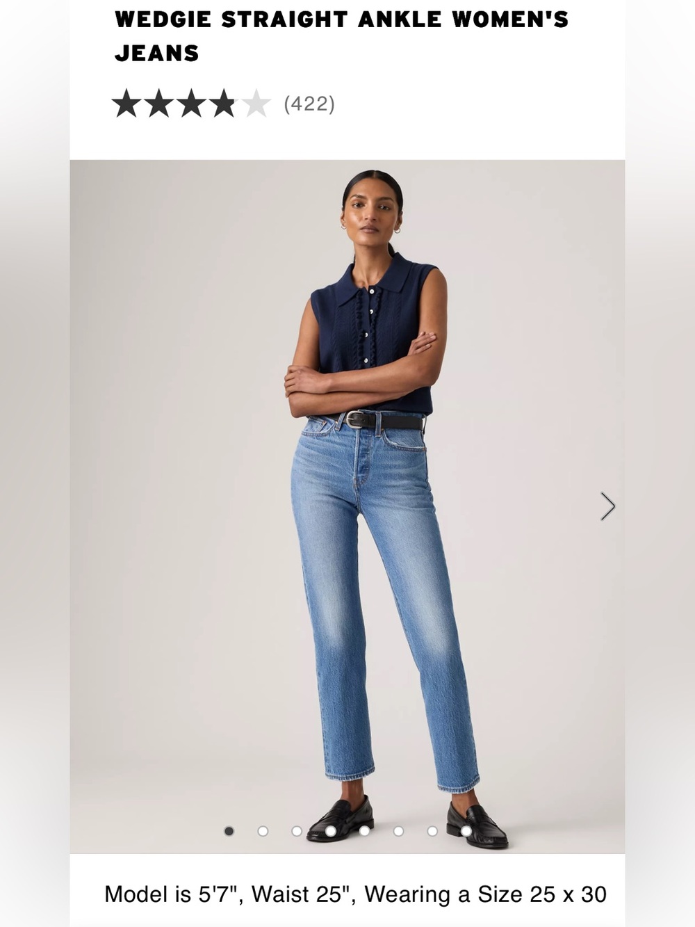 Levi's Wedgie Straight ankle Jeans